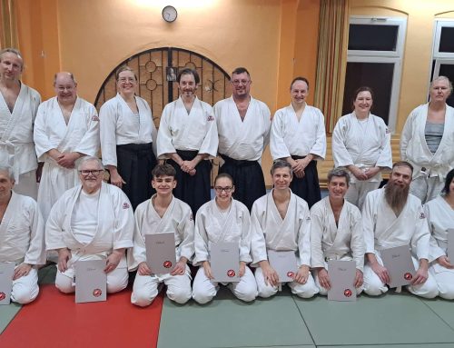 Aikidoka aus drei Vereinen treffen sich zum Prüfungstraining in Feilitzsch