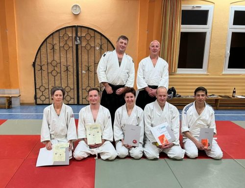 Chemnitzer und Feilitzscher Aikidoka zur Prüfung in Feilitzsch
